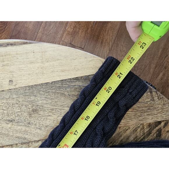 L.L Bean Cableknit Full Zip Cardigan Sweater Women's Size M Black - Picture 5 of 8